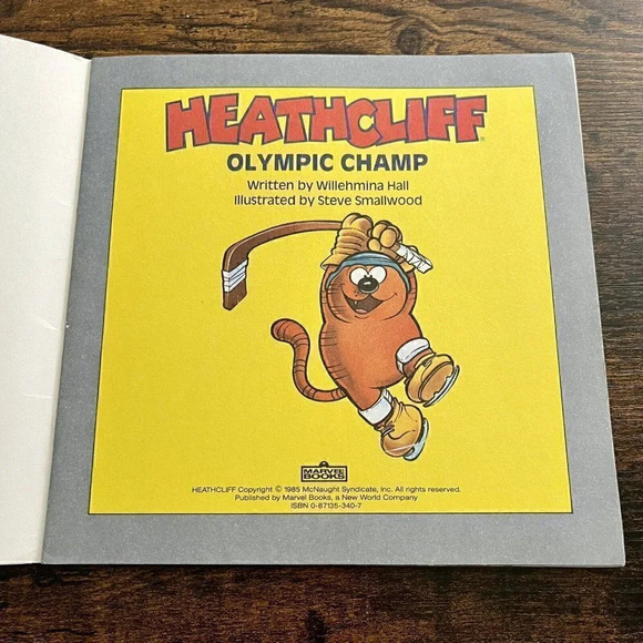 Vintage | 1989s Heathcliff the Cat Olympic Champ Kids Book - Marvel Books - VG - Picture 3 of 3
